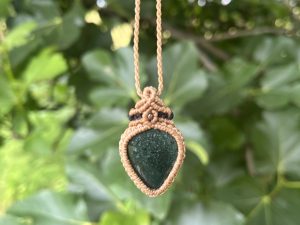 Colgante Macramé Ágata Musgo