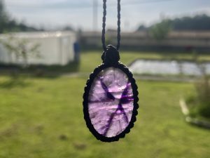 Colgante Macramé Amatista Trapiche