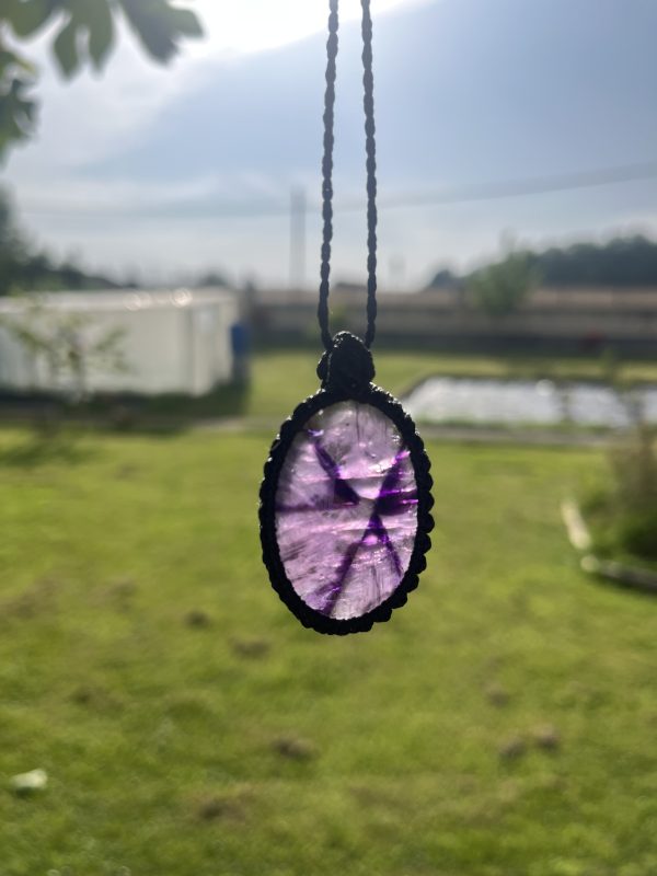 Colgante Macramé Amatista Trapiche