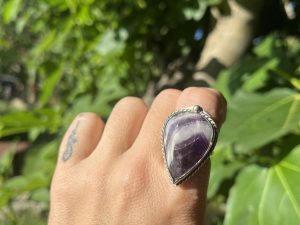 Anillo Amatista Chevron XL