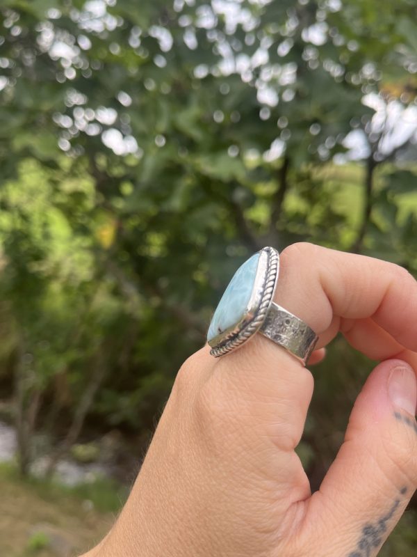Anillo de Larimar con forma - Imagen 2