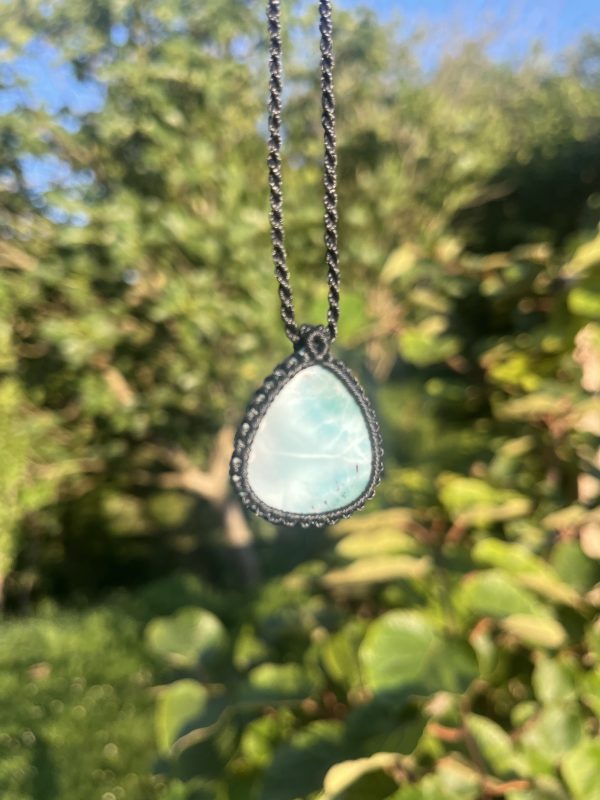 Colgante Macramé larimar