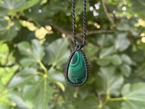 Colgante Macramé Malaquita