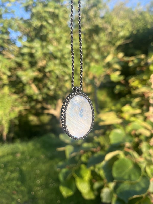 Colgante de Macramé de Piedra de Luna