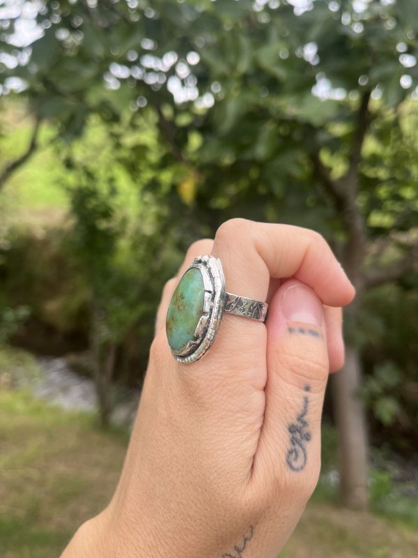 Anillo de Opalina de Perú con aguas - Imagen 2