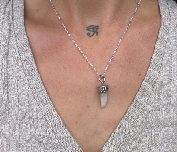 Colgante de Piedra de Luna cuernito - Imagen 4