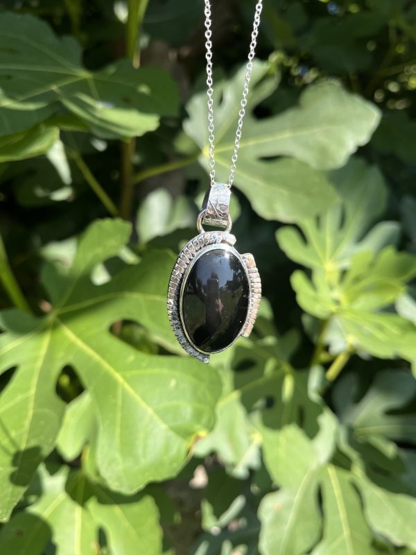 Colgante de Obsidiana Arcoíris con textura