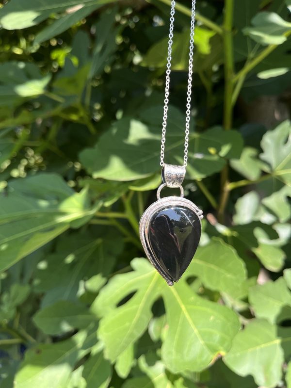 Colgante de Obsidiana Arcoíris lágrima