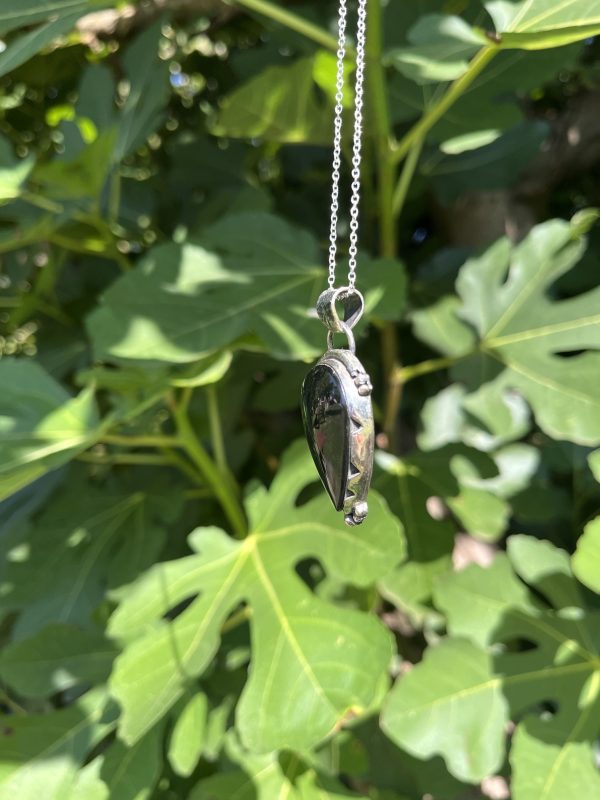 Colgante de Obsidiana Arcoíris lágrima - Imagen 2
