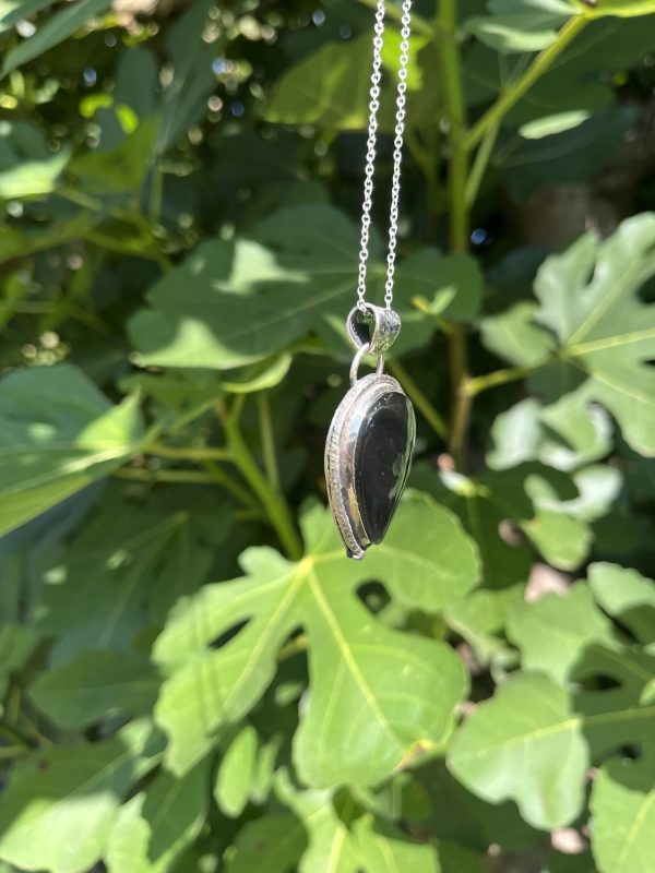 Colgante de Obsidiana Arcoíris lágrima - Imagen 3