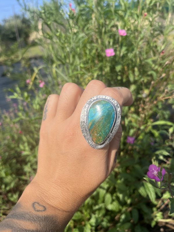 Anillo de Opalina de Perú XL