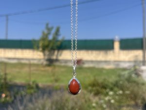 Colgante de Jaspe Rojo lágrima
