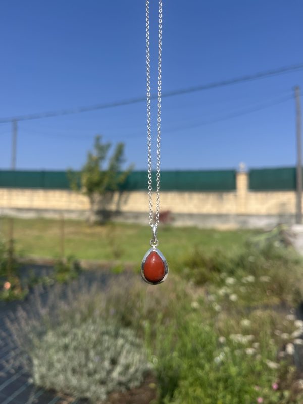 Colgante de Jaspe Rojo lágrima