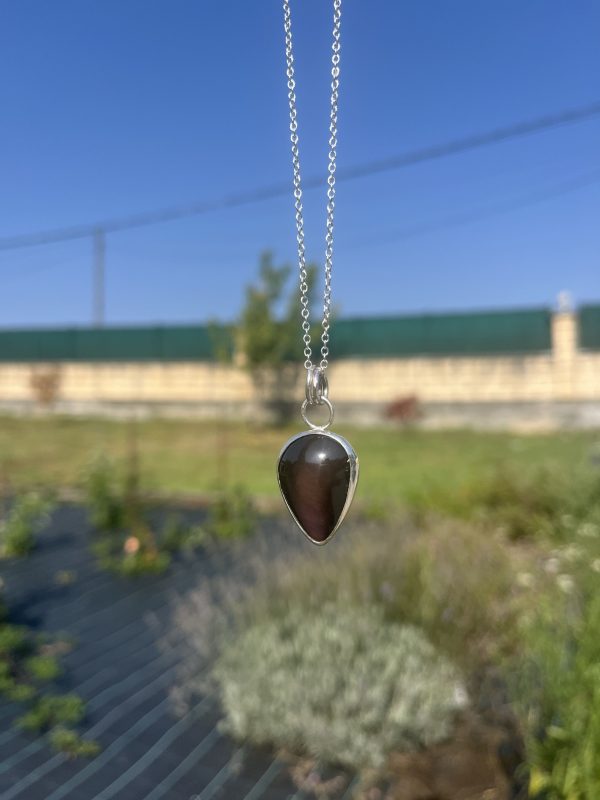 Colgante de Obsidiana Arcoíris rosa