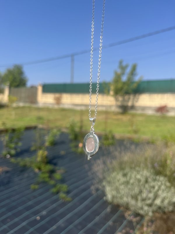 Colgante de Cuarzo Rosa Estilo Boho - Imagen 3