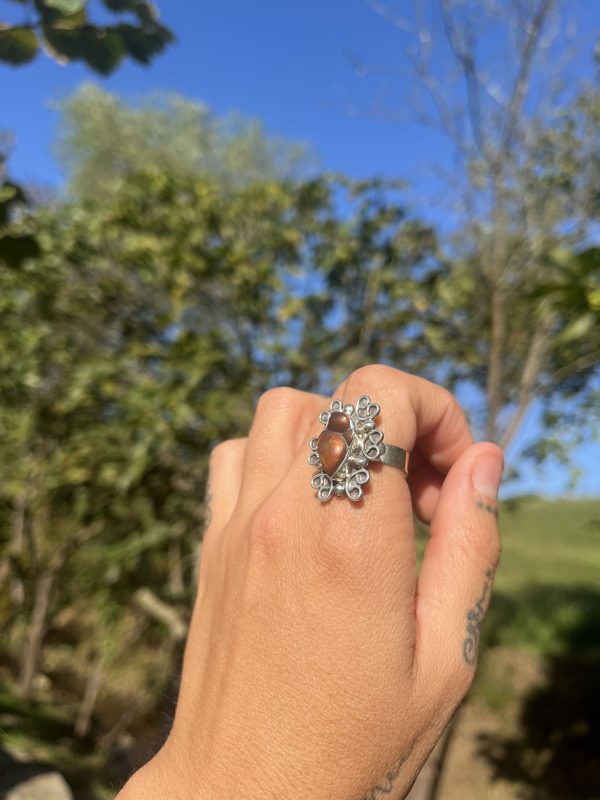 Anillo de Ágata de fuego doble - Imagen 2