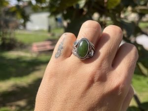 Anillo de Jade de Guatemala ovaladito