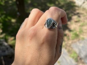 Anillo de Jade de Guatemala lágrima