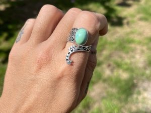 Anillo de Turquesa de Arizona cola de sirena