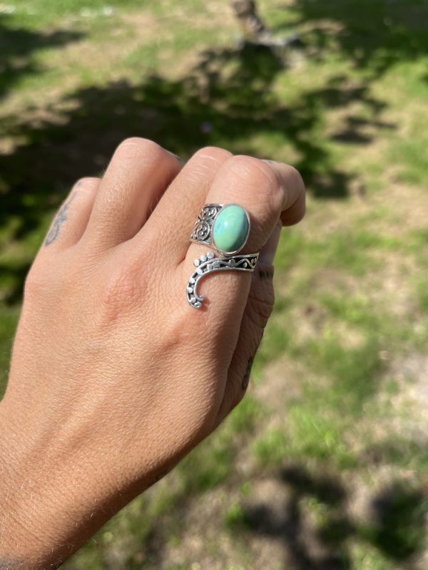Anillo de Turquesa de Arizona cola de sirena