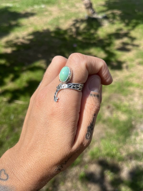 Anillo de Turquesa de Arizona cola de sirena - Imagen 3