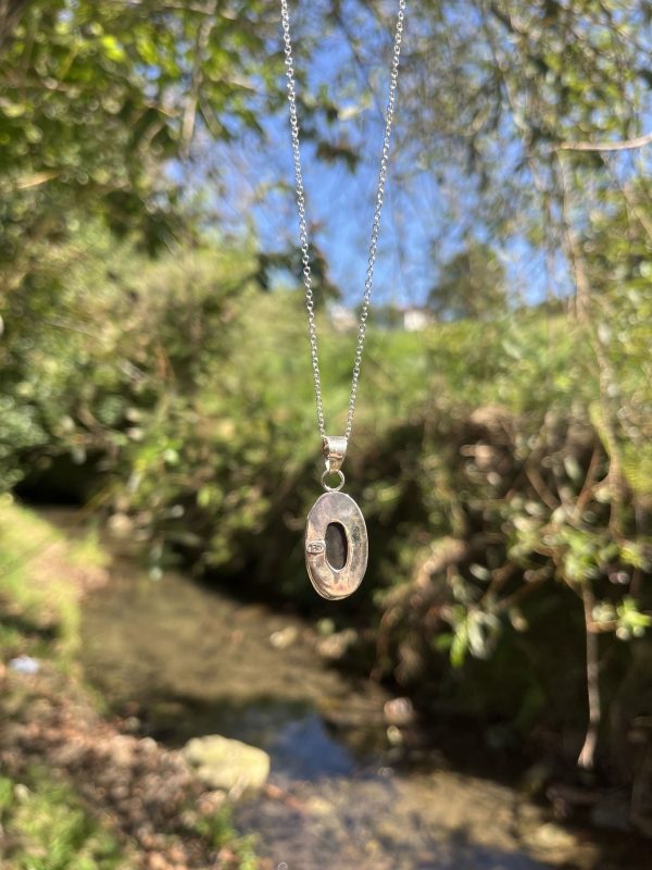 Colgante de Obsidiana Manto Huichol boho - Imagen 3