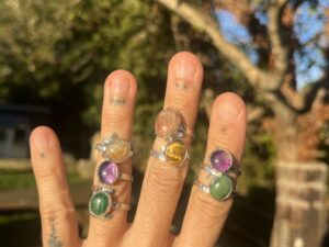 Anillos de minerales con textura