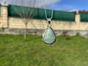 Colgante de Aguamarina lágrima diosa
