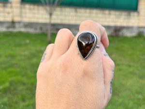 Anillo de Cuarzo ahumado