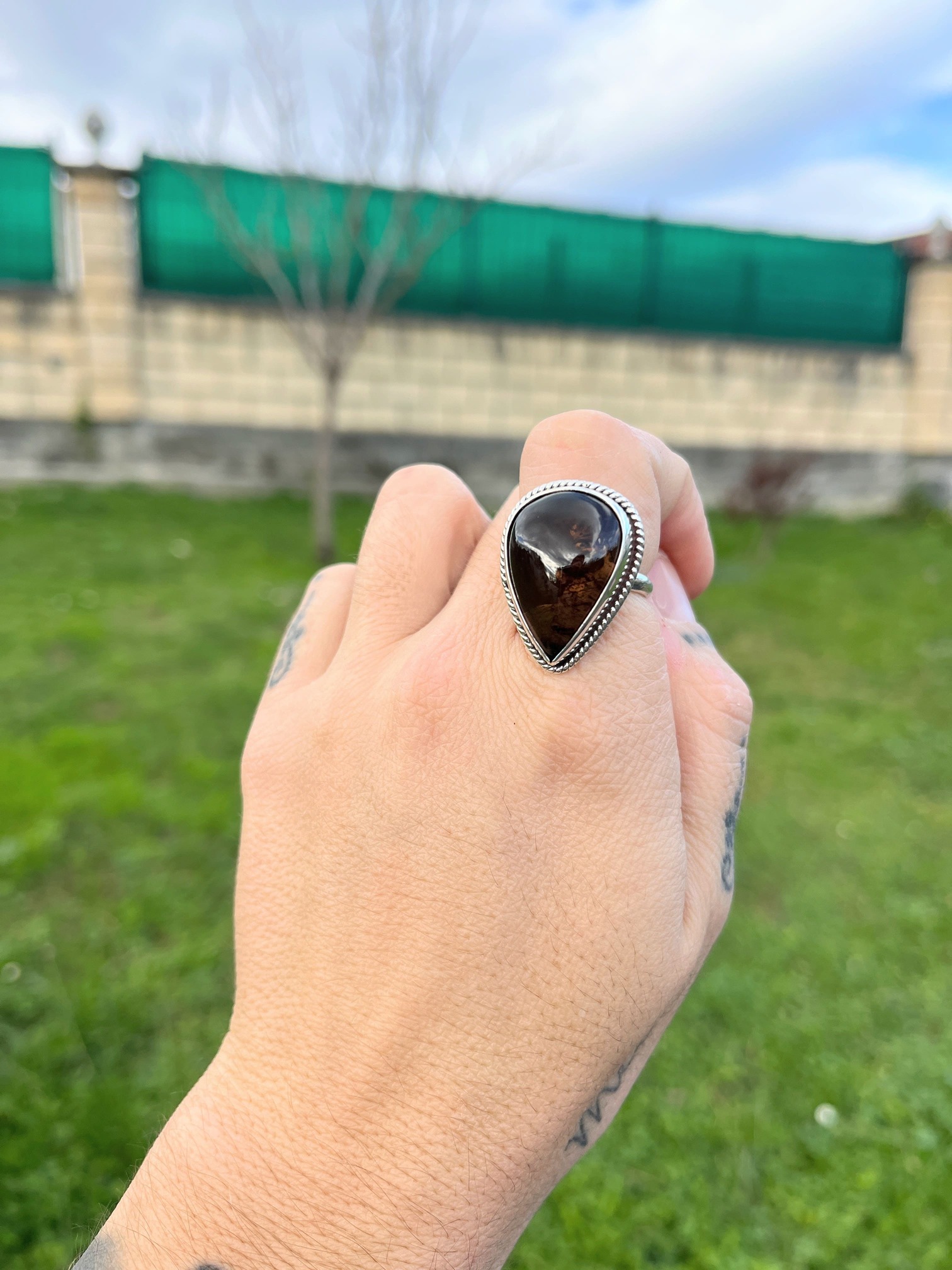 Anillo de Cuarzo ahumado