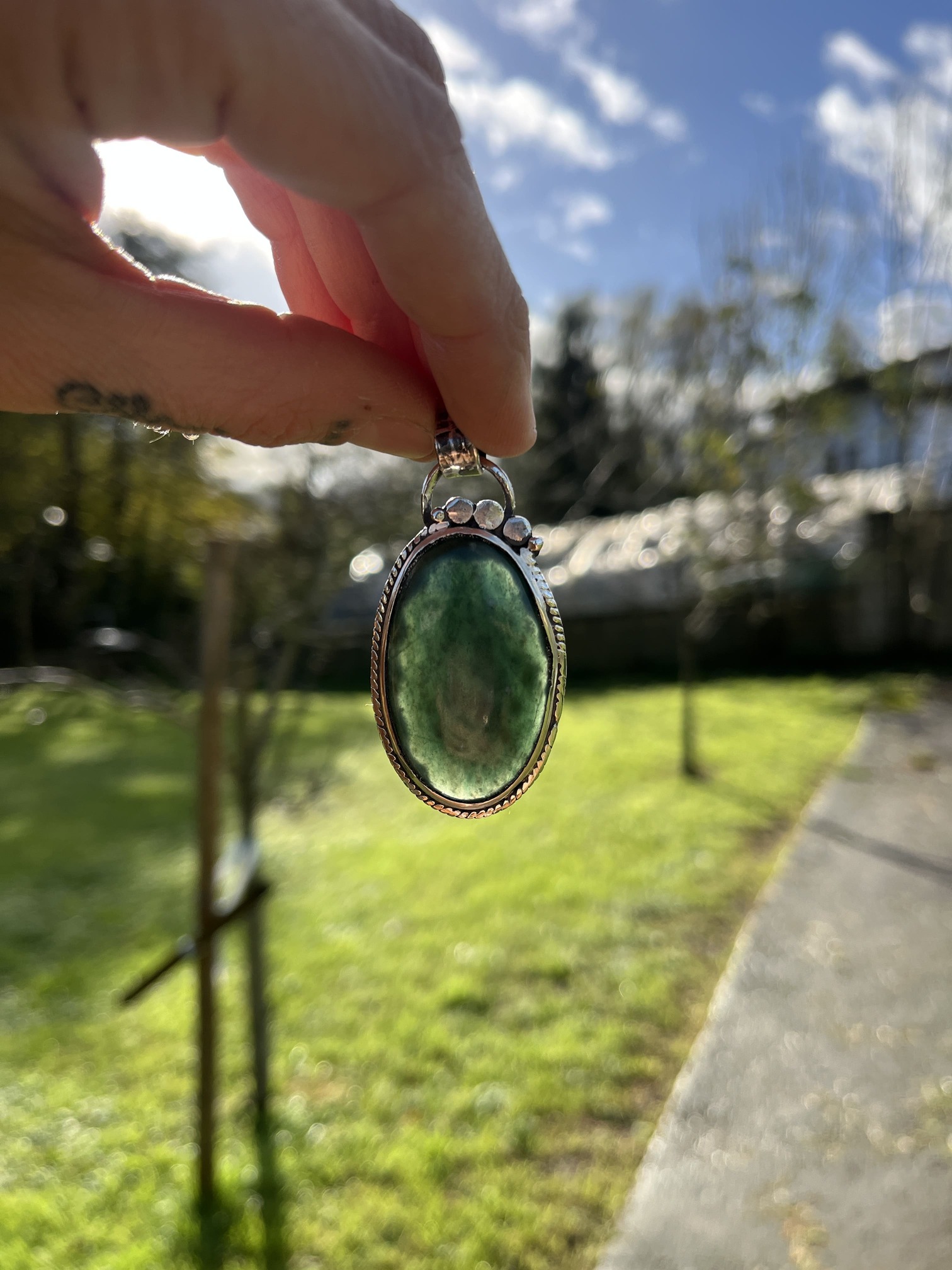 Colgante de Jade de Guatemala naturaleza