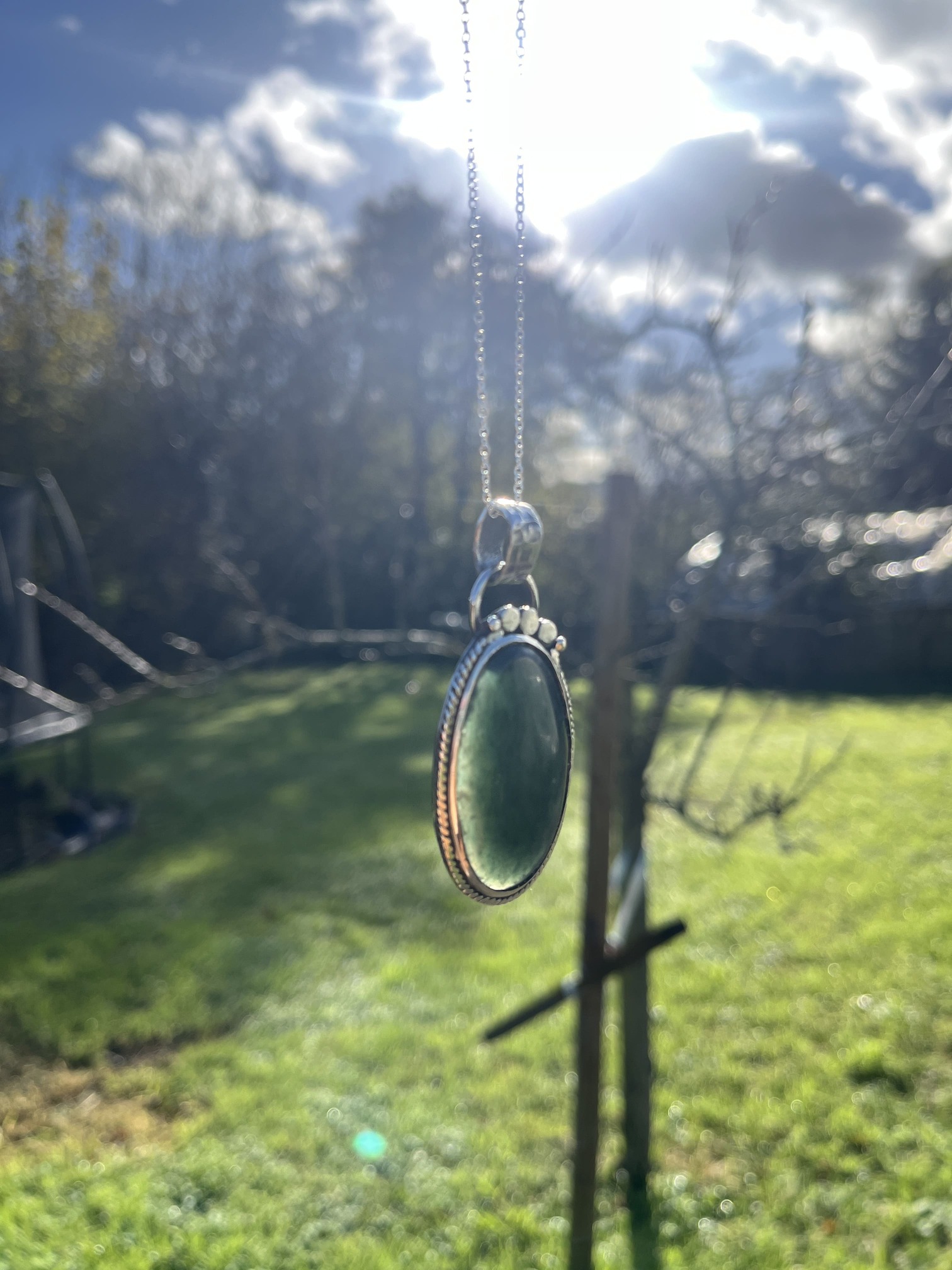 Colgante de Jade de Guatemala naturaleza - Imagen 2