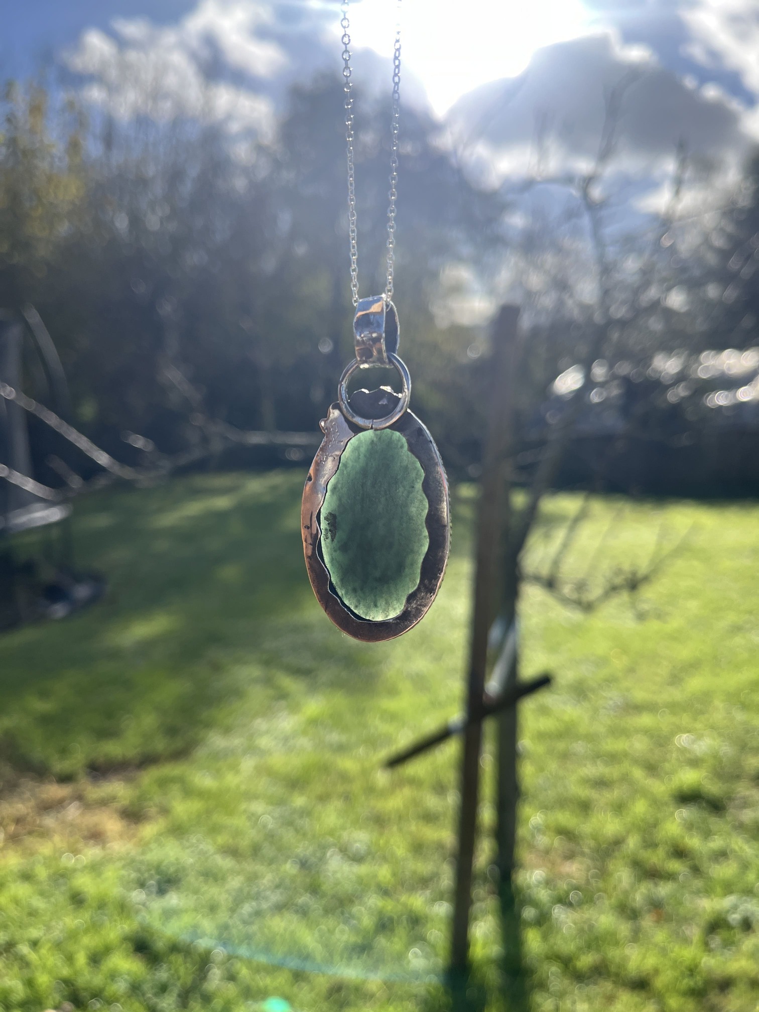 Colgante de Jade de Guatemala naturaleza - Imagen 3