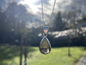 Colgante de Cuarzo ahumado