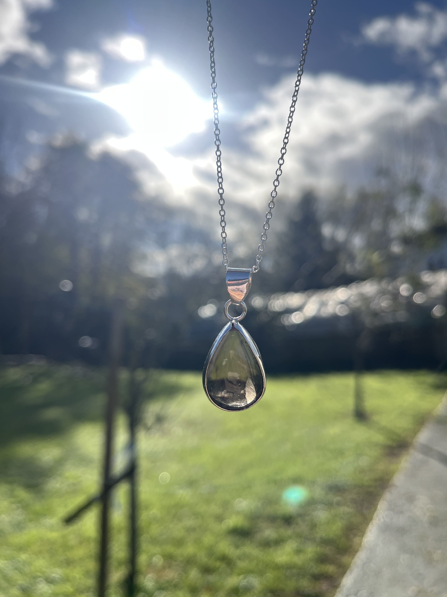 Colgante de Cuarzo ahumado