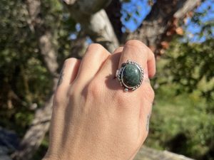 Anillo de Jade de Guatemala doble cordoncito