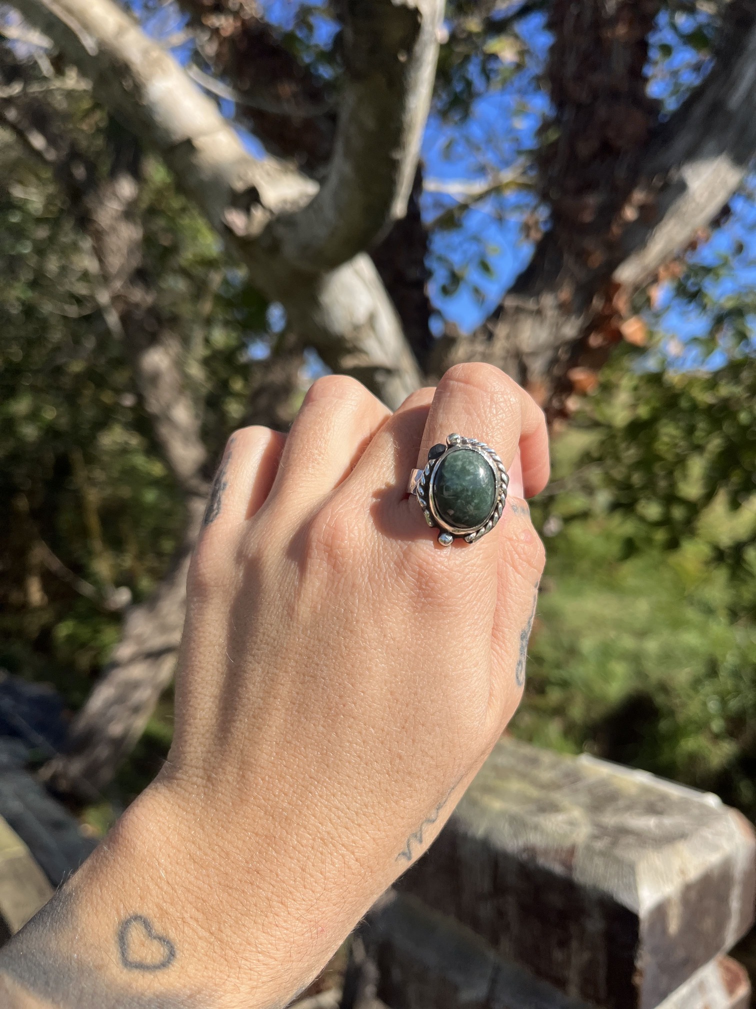 Anillo de Jade de Guatemala doble cordoncito