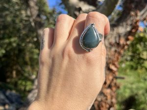 Anillo de Jade de Guatemala lágrima