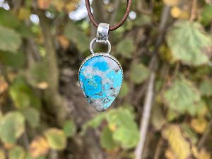 Colgante de Cuarzo con Crisocola peque