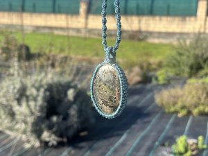 Colgante Macramé de Pirita XL