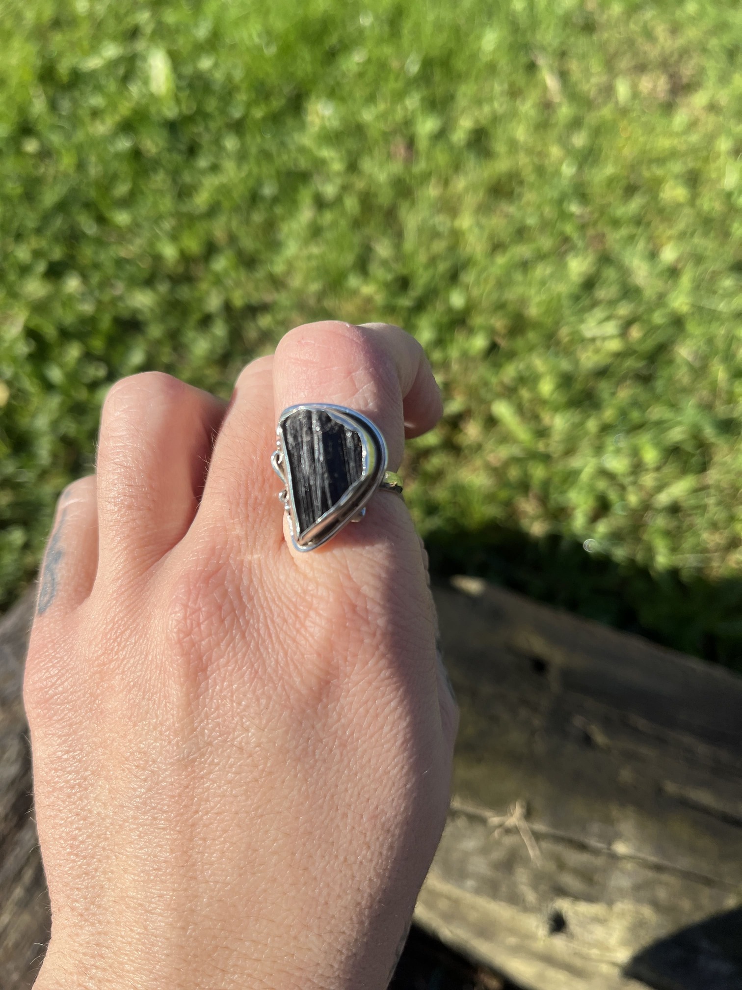 Anillo de Turmalina negra peque - Imagen 2