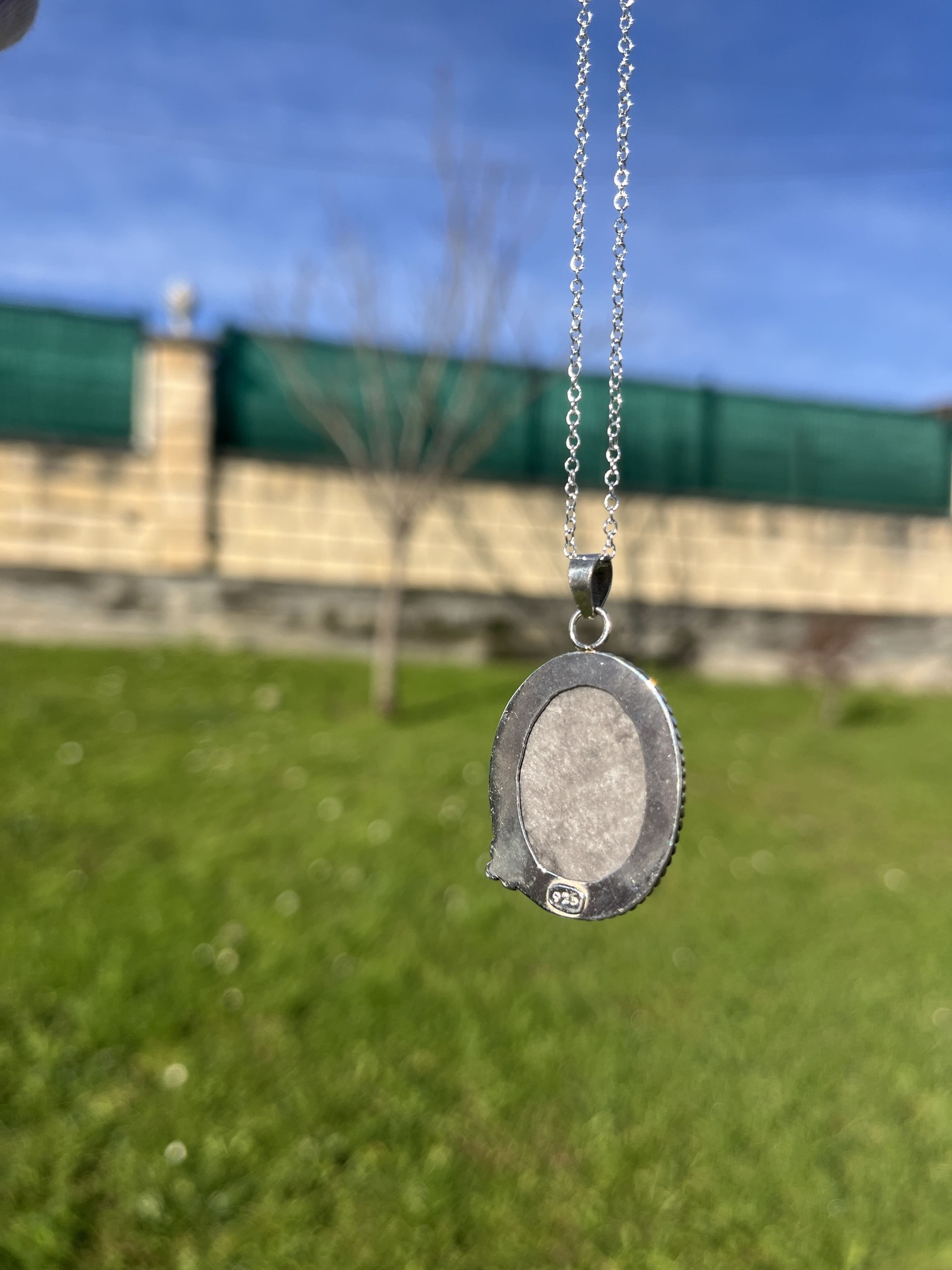 Colgante de Obsidiana plateada - Imagen 2