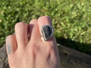 Anillo de Turmalina negra peque