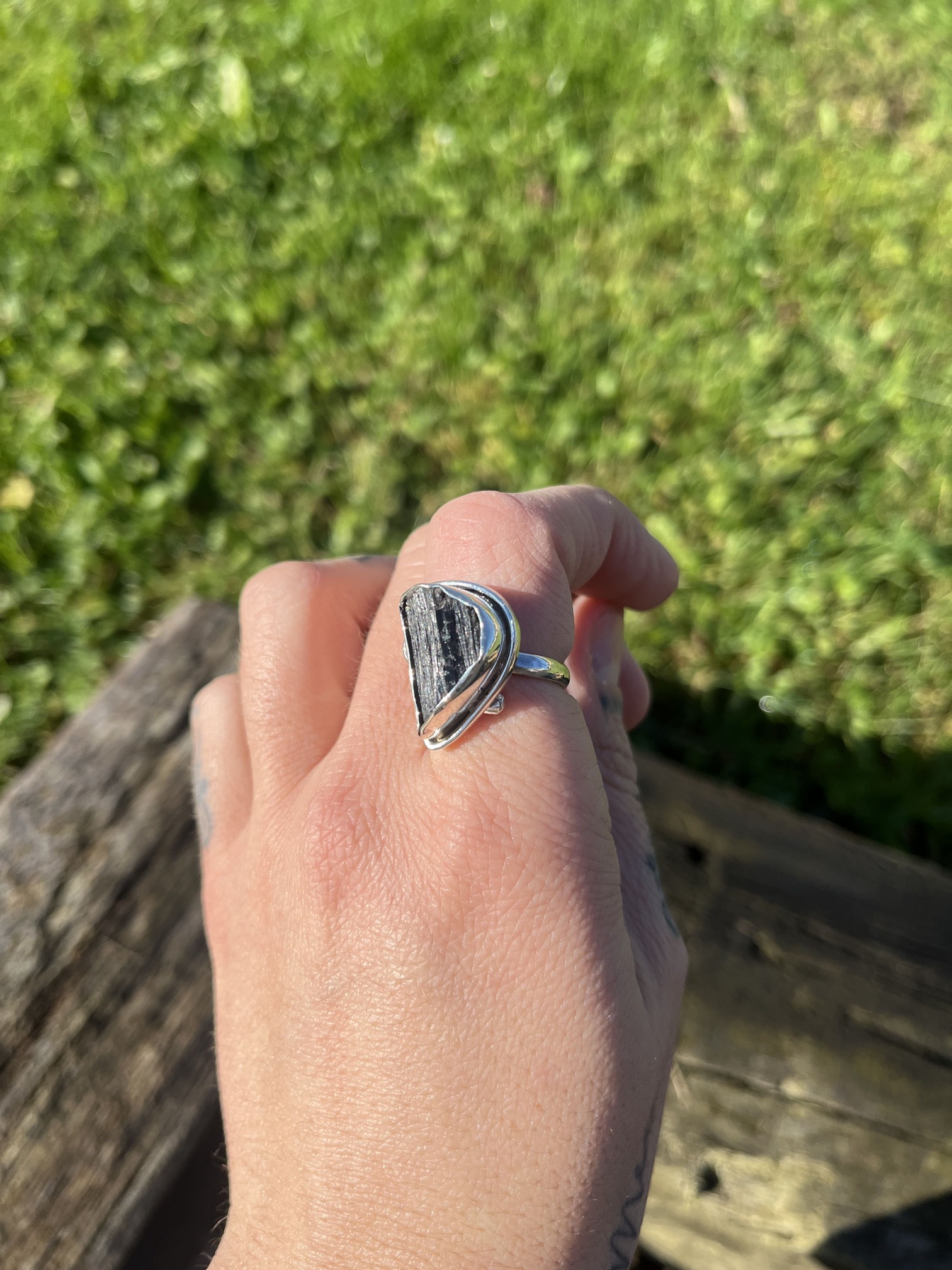 Anillo de Turmalina negra peque - Imagen 3