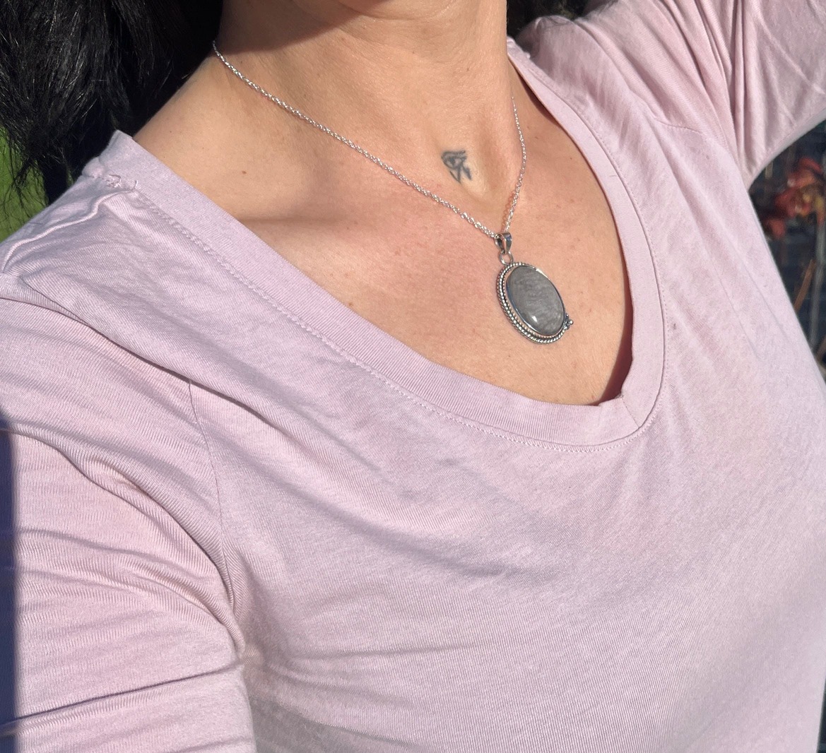Colgante de Obsidiana plateada - Imagen 3