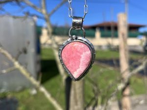 Colgante de Rodocrosita lágrima