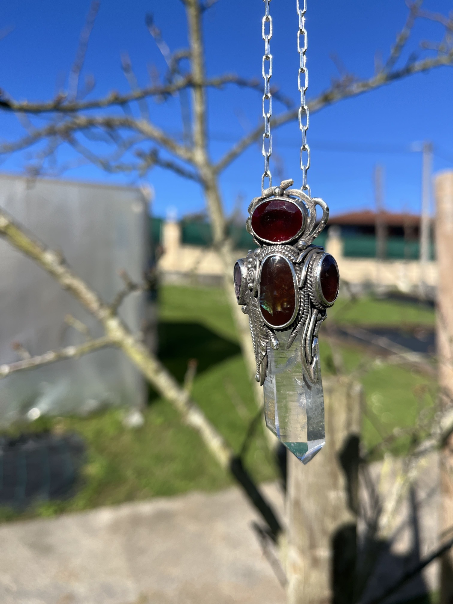 Colgante punta de Cuarzo de Colombia