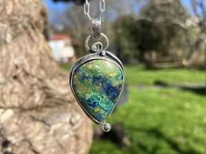 Colgante de Azurita lágrima