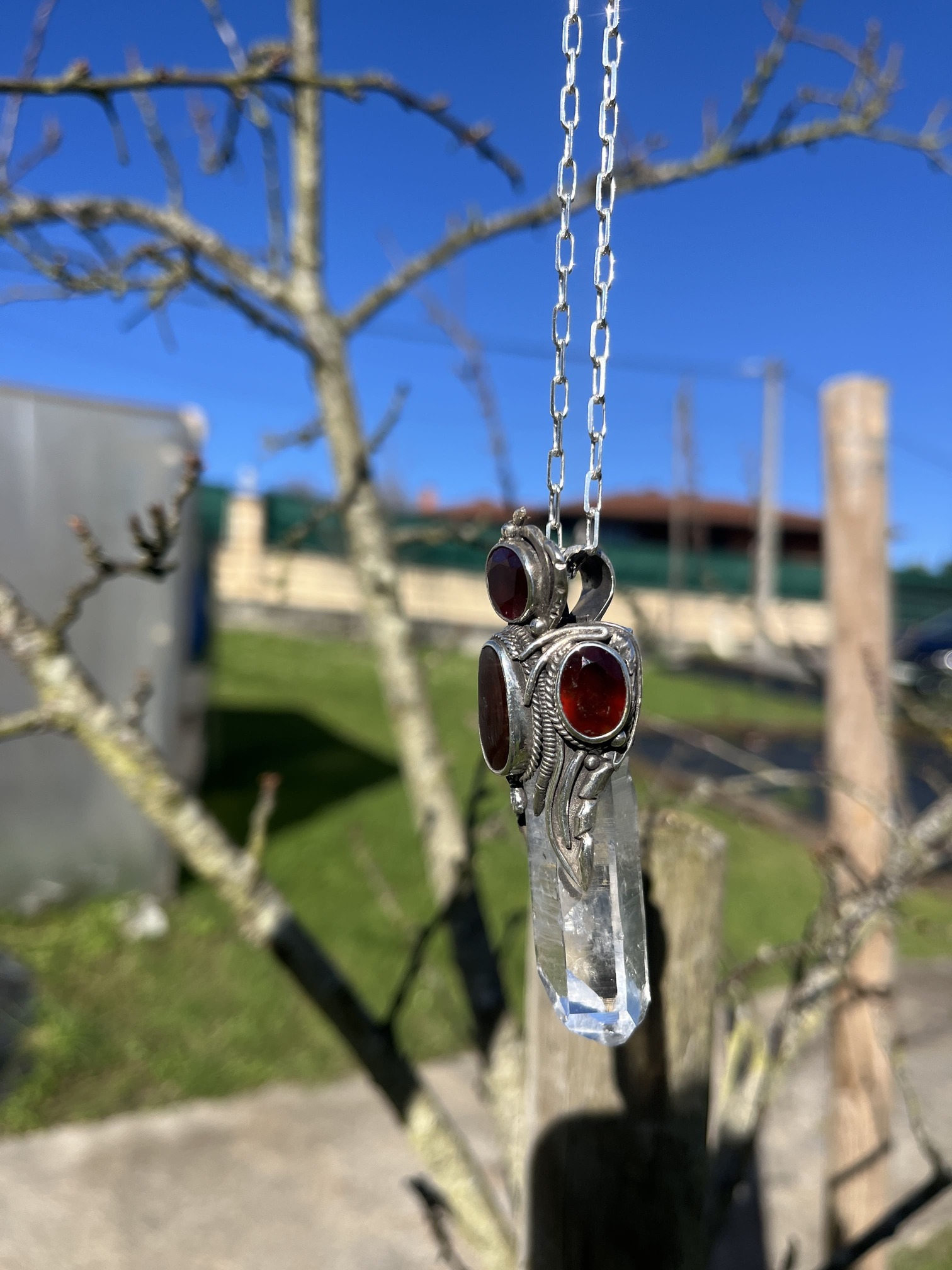 Colgante punta de Cuarzo de Colombia - Imagen 3