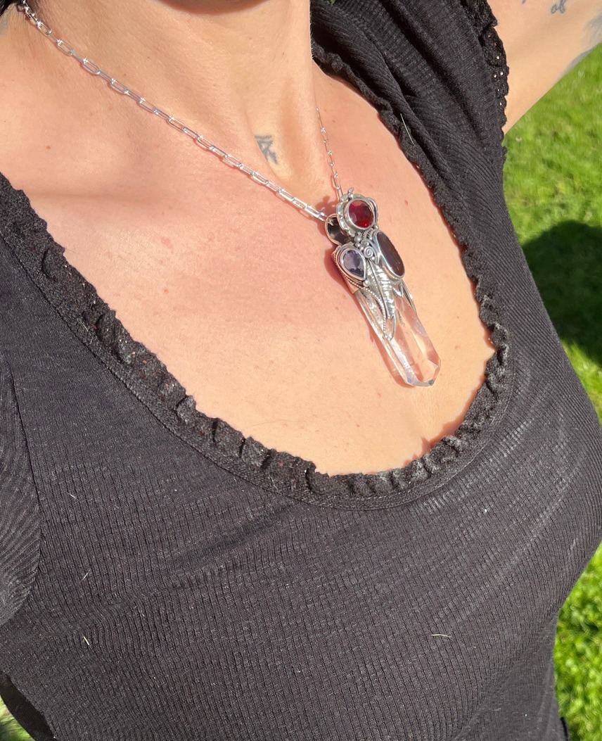 Colgante punta de Cuarzo de Colombia - Imagen 4